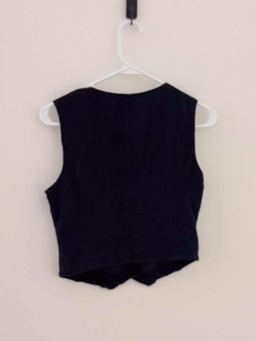 Avec Les Filles Black Linen Blend Tailored Vest Small - Picture 4 of 4